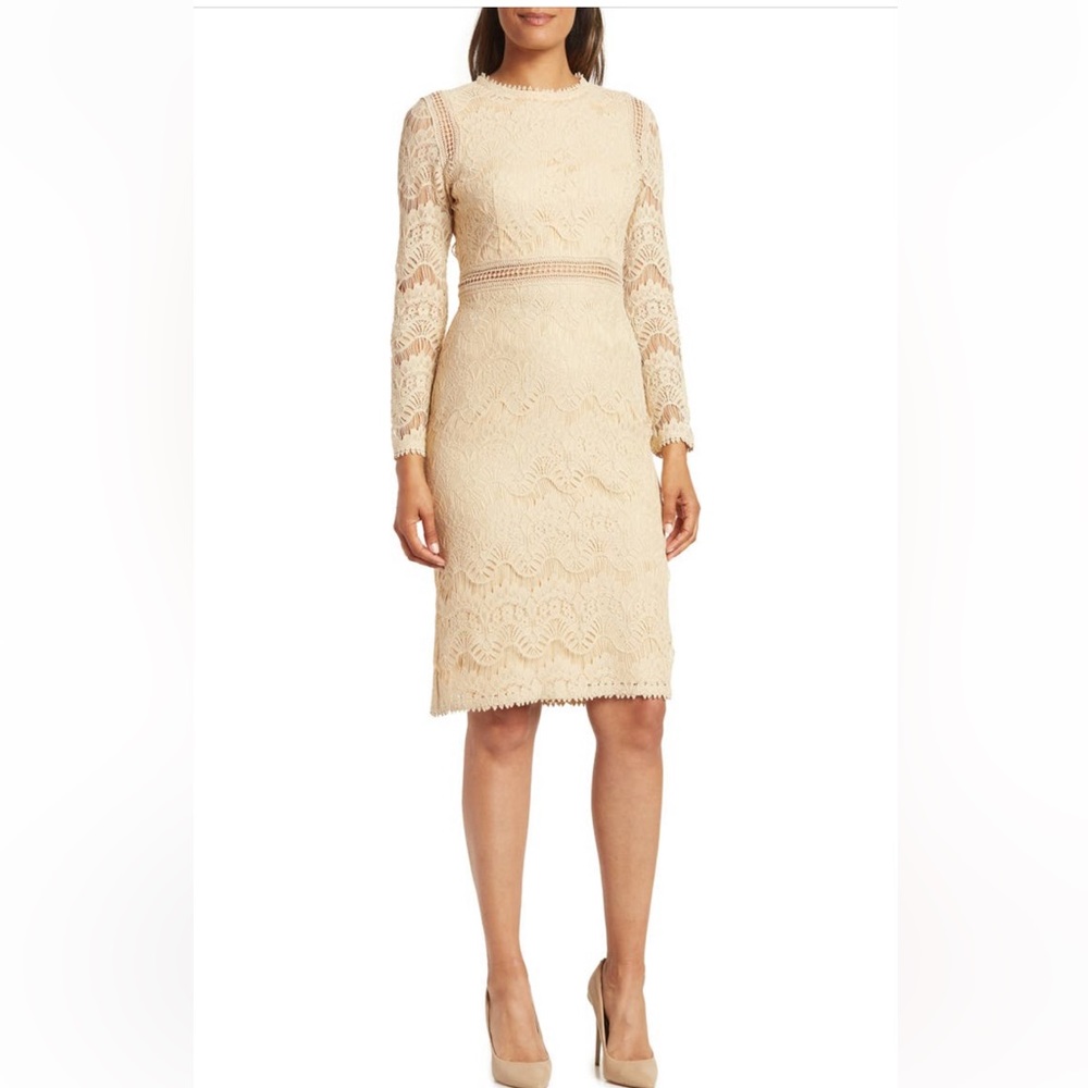 Love By Design (Lace Long Sleeve MIDI Dress) Size: M